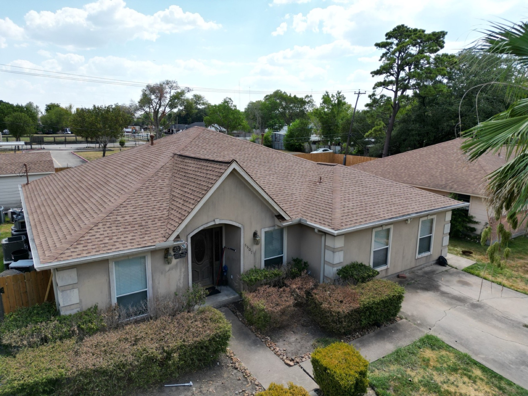 Completed residential shingle roof, Houston, TX